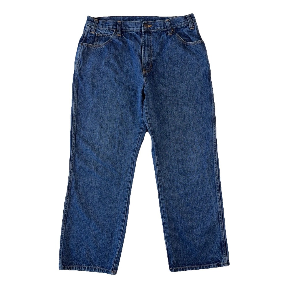 Dickies Mens Relaxed Fit Straight Leg Jeans Blue Denim 36x30 9393RNB Medium Wash